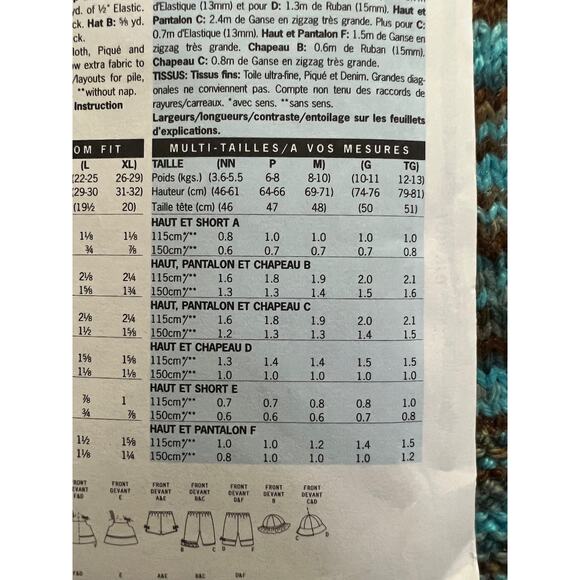 Butterick 3846 pattern toddlers top shorts pants hat sz L XL - Picture 7 of 7